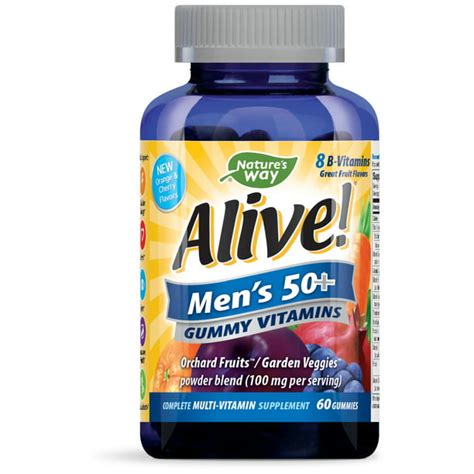 Alive Mens 50 Gummy Multivitamin Daily Supplement 60 Ct Walmart