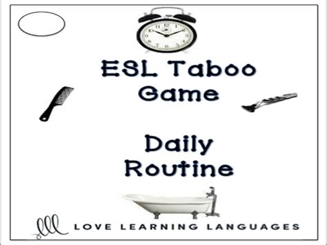 Daily Routine Esl Taboo Speaking Game Teaching Resources