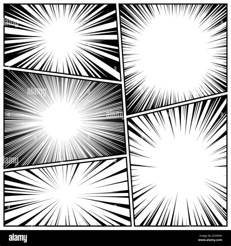 Comic Book Radial Lines Collection Comics Background With Motion