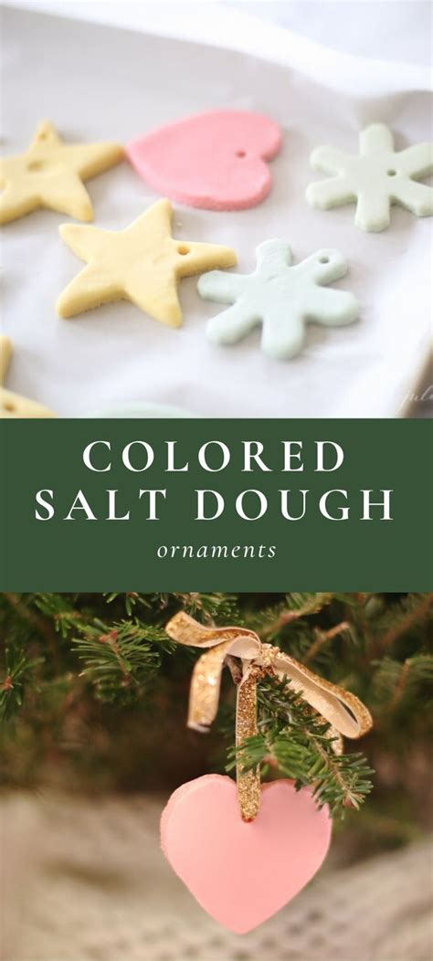 Colorful Salt Dough Ornaments Hanging From A Christmas Tree With Text