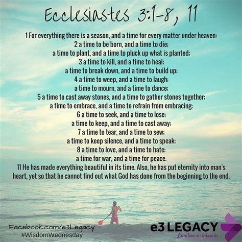 Check out our ecclesiastes 3 1 selection for the very best in unique or custom, handmade pieces from our shops. Pin on FAITH