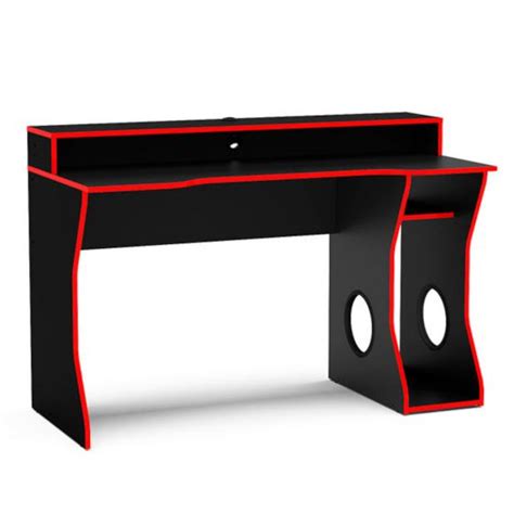 Enzo Black And Red Wooden Gaming Desk