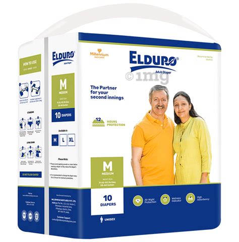 Elduro Unisex Adult Diaper Wetness Indicator All Night Protection