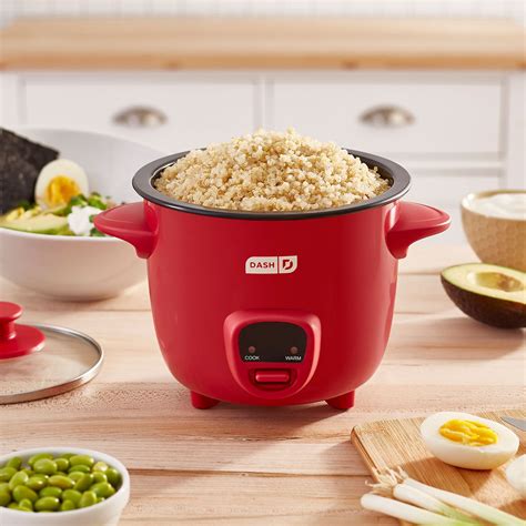 Dash Mini 2 Cup Rice Cooker Keep Warm Function Red Cookers And Steamers