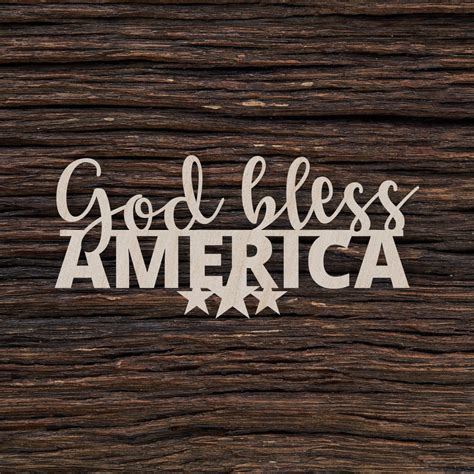 Wooden God Bless America Sign For Crafts And Decorations God Etsy