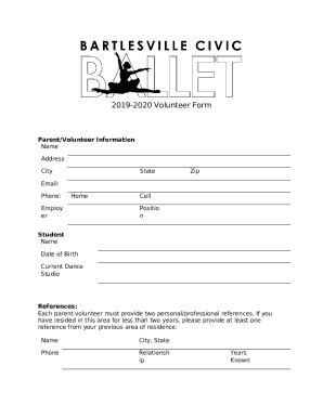 Parent Volunteer Ination Doc Template Pdffiller