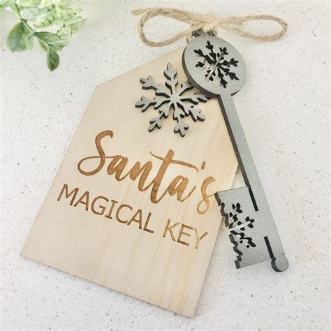 Santas Magical Key Snowflake Timber Tinkers