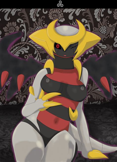 Rule 34 Anthro Breasts Color Exposed Breasts Female Female Only Front View Giratina Pokemon