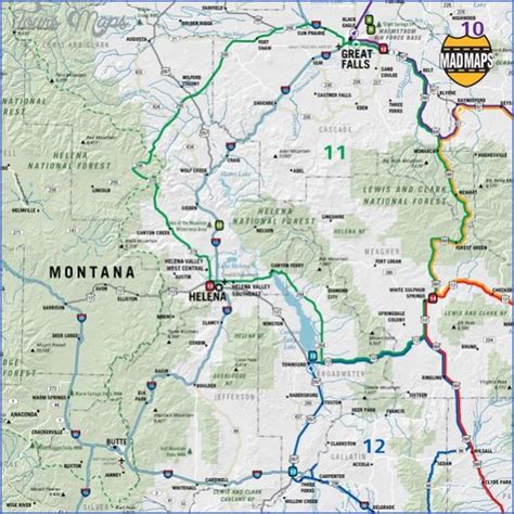 Map Of Montana And Wyoming