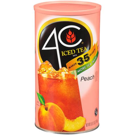 4c Peach Iced Tea Mix 879 Oz Canister