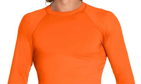 Rash Guard Long Sleeve Orange Wet Effect Inc