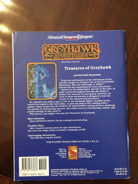 Rpg Auctions Dungeons And Dragons Greyhawk Treasures Of Greyhawk