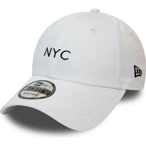 New Era Curved Brim 9forty Seasonal Nyc White Adjustable Cap