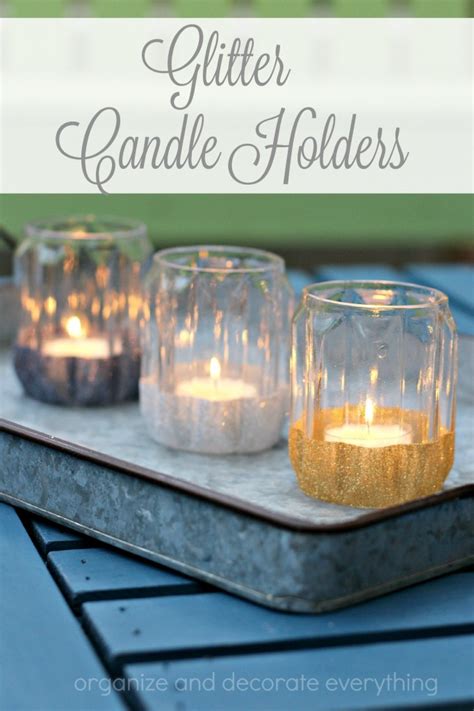 Glitter Candle Holders Organize And Decorate Everything