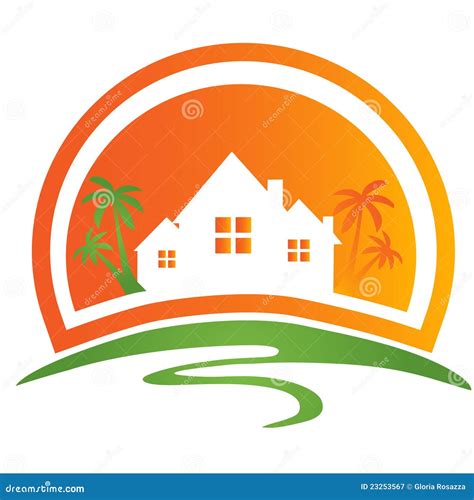 Townhouses Logo Cartoon Vector 23777983