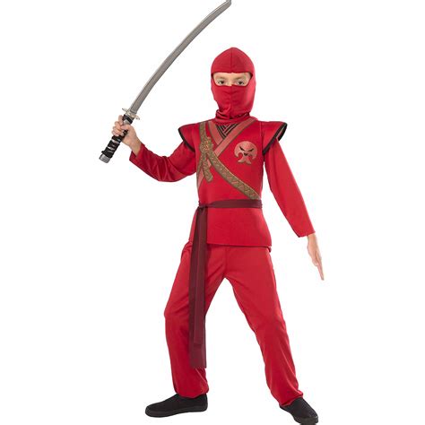 Red Ninja Boy Halloween Costume