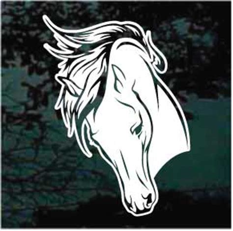 Custom Stallion Horse Head Decals And Car Window Stickers Decal Junky
