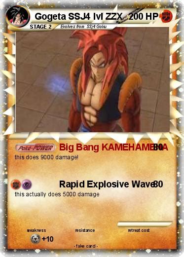 Pokémon Gogeta Ssj4 Lvl Zzx Big Bang Kamehameha My Pokemon Card