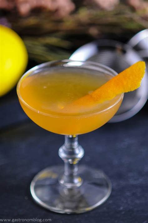 Strain into a chilled coupe. The Champs Eleysses - Calvados Brandy Cocktail