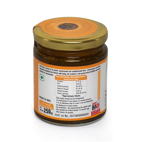 Raw Unprocessed Turmeric Infused Premium Honey Grams The West