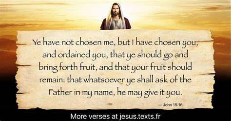 A Quote From Jesus Christ “ye Have Not Chosen Me But I Have Chosen