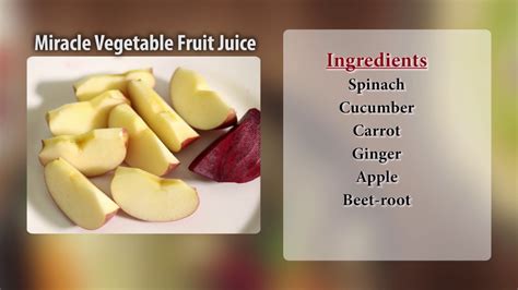 How To Make Miracle Vegetable Fruit Juice By Sunitha Raju Youtube