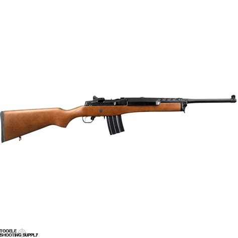 Ruger Mini 14 Ranch Semi Auto 5 56 223 Rifle 20 Round Mag Wood Stock Blued Finish 18 5