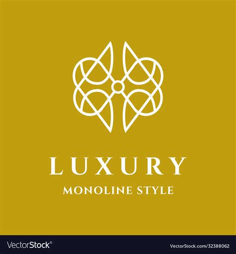 Abstract Luxury Symbol Logo Royalty Free Vector Image