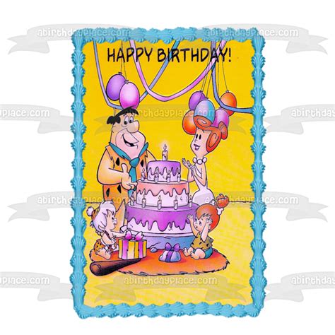 The Flintstones Happy Birthday Fred Wilma Pebbles Bam Bam Balloons Bir