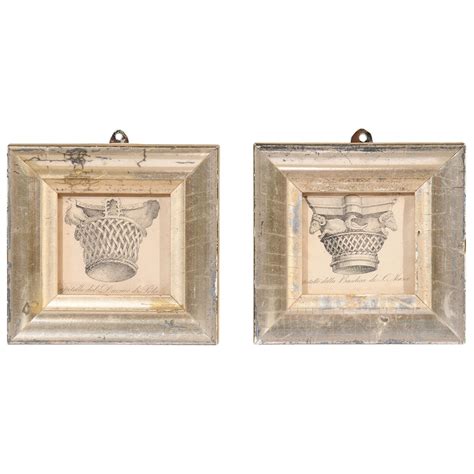 Pair Of French Engravings In Gilt Gesso Frames Views Of Dresden 19th