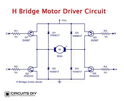 Simple H Bridge Motor Driver Circuit Using Mosfet Circuits Diy Simple My XXX Hot Girl
