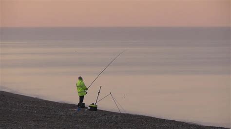 Good Gull Fishing And Setting Sun Weybourne Norfolk Uk 17jan17 350p Youtube
