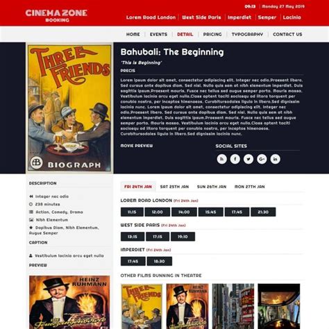 Movie Website Template Free Download - TemplateOnWeb
