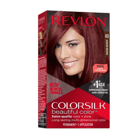 Revlon Colorsilk Hair Color 49 Auburn Brown Shop Hair Color At H E B