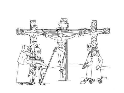 Crucifixion Of Jesus Coloring Child Coloring