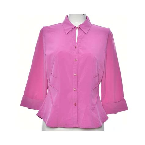 Kathy Che Women S Size Sleeve Button Up Shirt Pink S