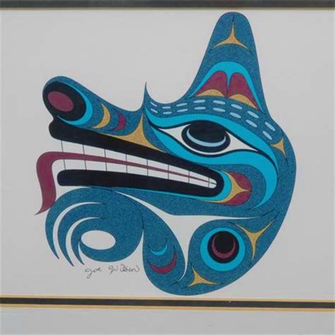 Joe Wilson Coast Salish Lithograph Signed Chairish Native Artwork