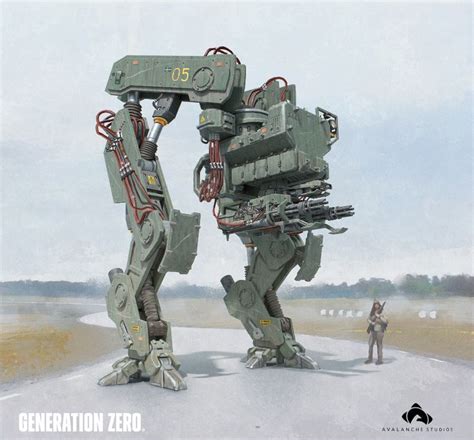 Artstation Generation Zero Tank Ville Ericsson Robot Concept Art