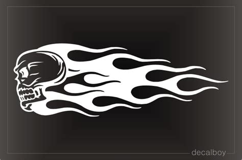 flame skull decal