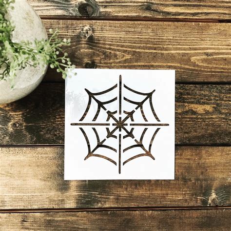 Stencil Spider Web Stencil Halloween Stencil Stencil Scary Etsy