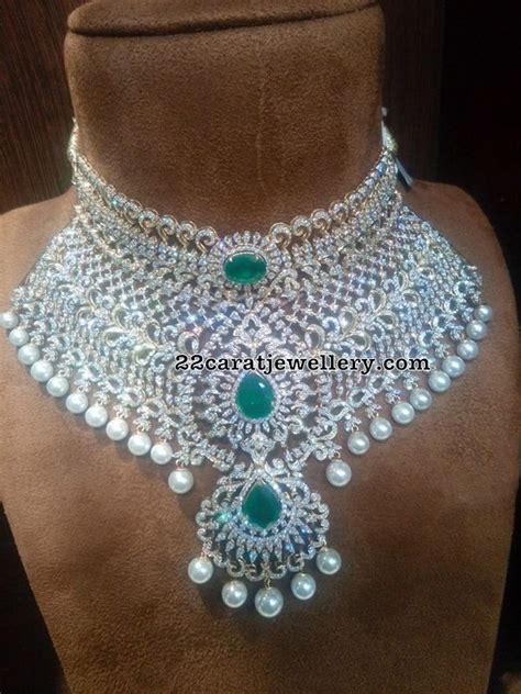 Royal Grand Diamond Necklace Jewellery Designs