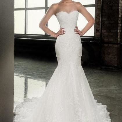 Best of all, the perfect price! Keyhole Open Back Mermaid Lace Wedding Dress Bridal Gown ...