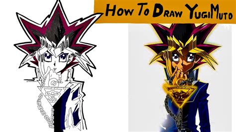 How To Draw Yugi Muto From Yu Gi Oh Step By Step Youtube