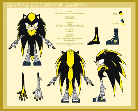 Lightning Bolt Creator Guardian Sonic Universe Character Sheet 1