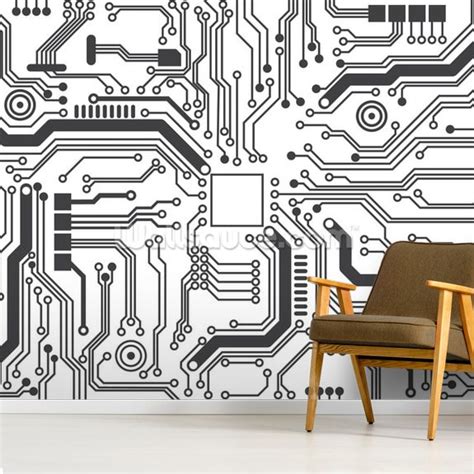 Circuit Board Background Texture Wallpaper Mural Wallsauce Uk