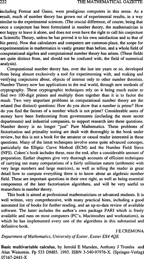 And if in the long run the reader of the book gets a feeling. Basic multivariable calculus marsden pdf download lowglow.org