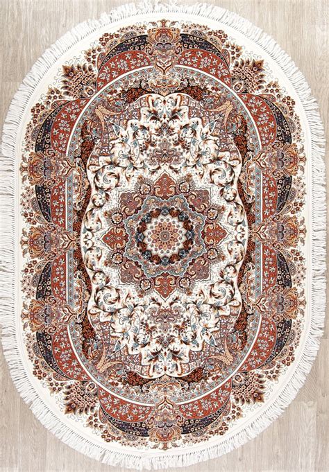 Learn how to choose the correct size area rug for any size bed. Ivory Geometric Tabriz Turkish Oriental 5x7 Oval Area Rug