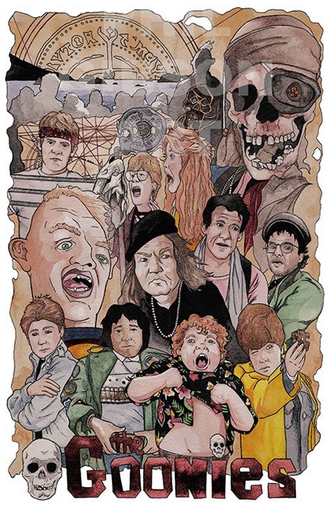 Original The Goonies Art Poster Print By Phil Gibson Chunk Etsy