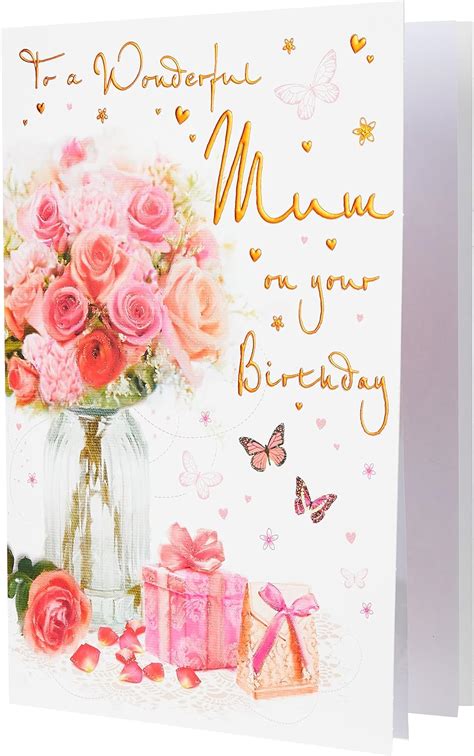 Piccadilly Greetings Regal Publishing Birthday Card Mum X Inches Pink Amazon Co Uk