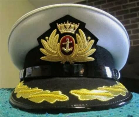 Royal Uk Merchant Navy Captain Hat Cap New Most Sizes Hi Quality Cp